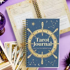 Tarot Journal - A Beautifully Designed Workbook for Intuitives, A5 Spiral Bound, 104 Pages, 100gsm Premium Paper, Guided Prompts to Help You Deepen Your Connection with the Divine