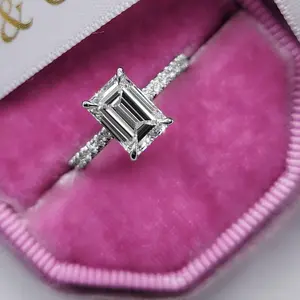 Radiant Halo Engagement Ring with Pavé Setting