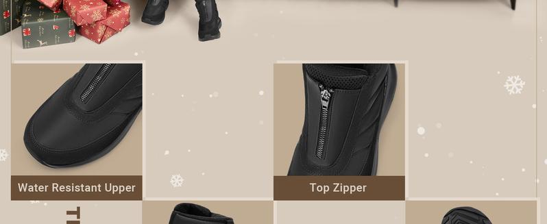 FitVille Women's Extra Wide Winter Boots Zipper Warm Insulated Snow Boots for Women Wide Width, Water Resistant, All-Day Comfort