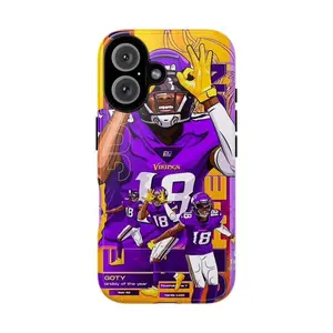 Justin Jefferson Phone Case Drop-resistant Scratch-resistant Phone Case, Unique And Personalized For IPhone 17, 16, 15, 14, 13, 12, Pro Max, Pro Plus, and Samsung S25, 24, 23, 22