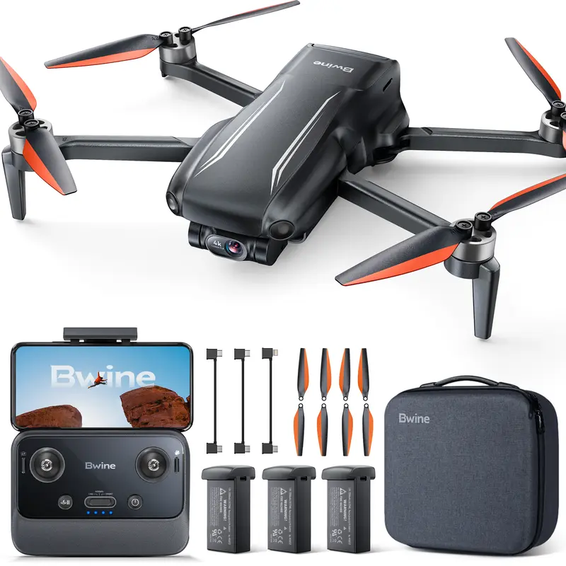 Bwine F7MINI 8K AI Drones with Camera for Adults 4K Video 3-Axis Brushless Gimbal EIS|96-Mins|20000ft FPV Transimission|Vertical Shooting|GPS Auto Return| Follow|Waypoint|Orbit Fly|Beginner Mode|249g, Digital, Charging
