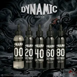 Dynamic Greywash Tattoo Ink - 4 oz. Bottle Set of 5-Vegan For Tattoo Artists