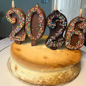 DOT CAKE CANDLE | Class of 2026 | Edible Birthday Candle | Eat the Roasted Almond Wick and Chocolate Candle