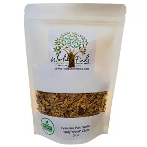 Palo Santo Wood Chips Bulk, 3 Size Choices, Holy Wood Palo Santo Small Chips for Cleansing, Burning, Smudging
