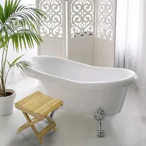 Sorbus folding Bamboo Stool RESCUED OPEN BOX ITEM ONLY 1 AVAILABLE NEW IN ORIGINAL PLASTIC TORN BOX