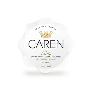 Caren Shower Soap Sponge | Pretty | White