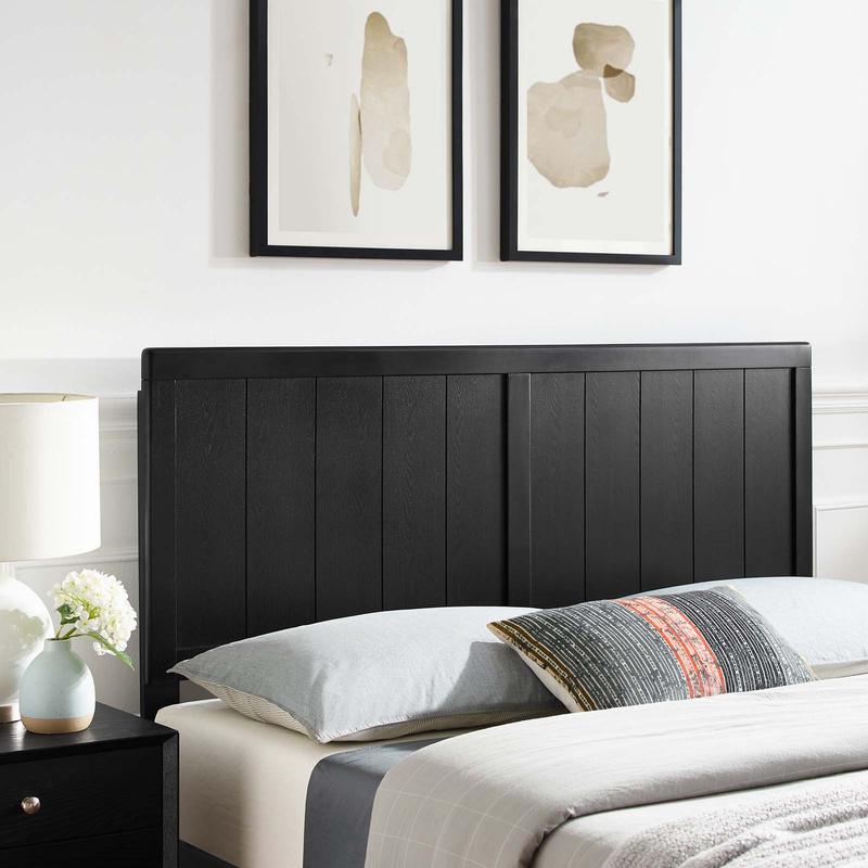 Modway Robbie Full Wood Headboard in Black