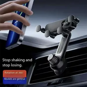 Car Phone Mount, Anti-Shake, Waterproof ABS Material, Adjustable Air Vent Grip