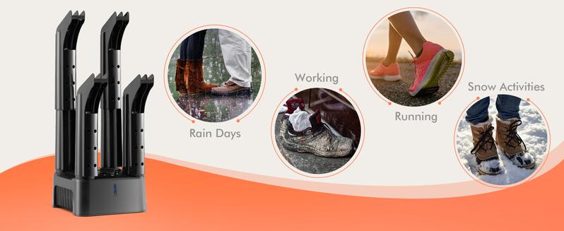 [NEW YEAR SALE] Costway-Boot Dryer, Electric Shoe Dryer and Warmer with Heat Blower, Fast Drying, Overheat Protection, Warmer for Work Boots/Ski/Sneaker/Glove/Hats