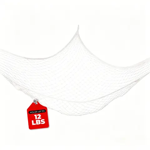 Hollow-Out Wall Corner Hammock Toy Net Organizer - Home Supply Wall Basket, Playroom Kidsroom Organizer, Modern Versatile Storage, Up to 12 lbs Capacity, Playful Decor Accent