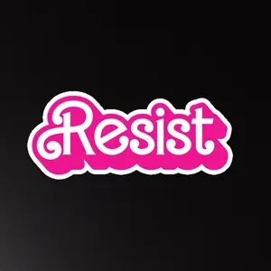 Resist MAGA-net Pink Outdoor Die-Cut Magnet, Anti-Trump, Democrat Voter Magnet, Feminist Supporter, Pro-Democracy Car Magnets Vinyl Matte Metal