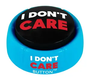Talkie Toys Products I Don't Care Button - Plays 8 Hilarious I Don't Care Sayings - Funny Talking Button for IDC Moments, Office Humor & Stress Relief
