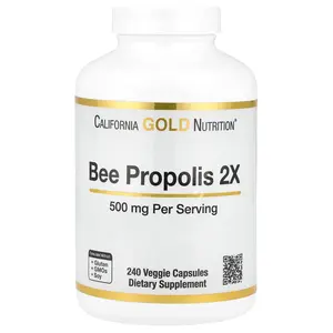 California Gold Nutrition Bee Propolis 2X, Concentrated Extract, 500 mg, 240 Veggie Capsules