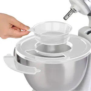 Mixing Bowl Lid 3-Piece Set for 4.5-5 Quart Tilt-Head Stand Mixer, Splash Guard with Pour Spout, Dishwasher Safe, Prevents Overflow