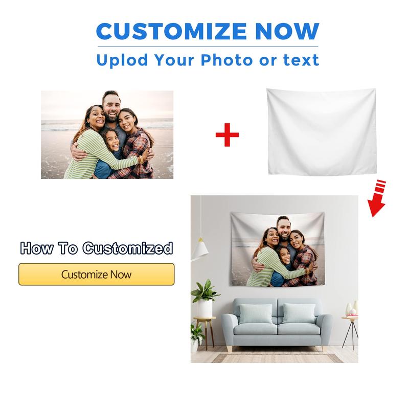 Custom tapestry upload picture banner and logo tapestry wall hanging for living room dormitory office home 40x60 inches Decor Decoration