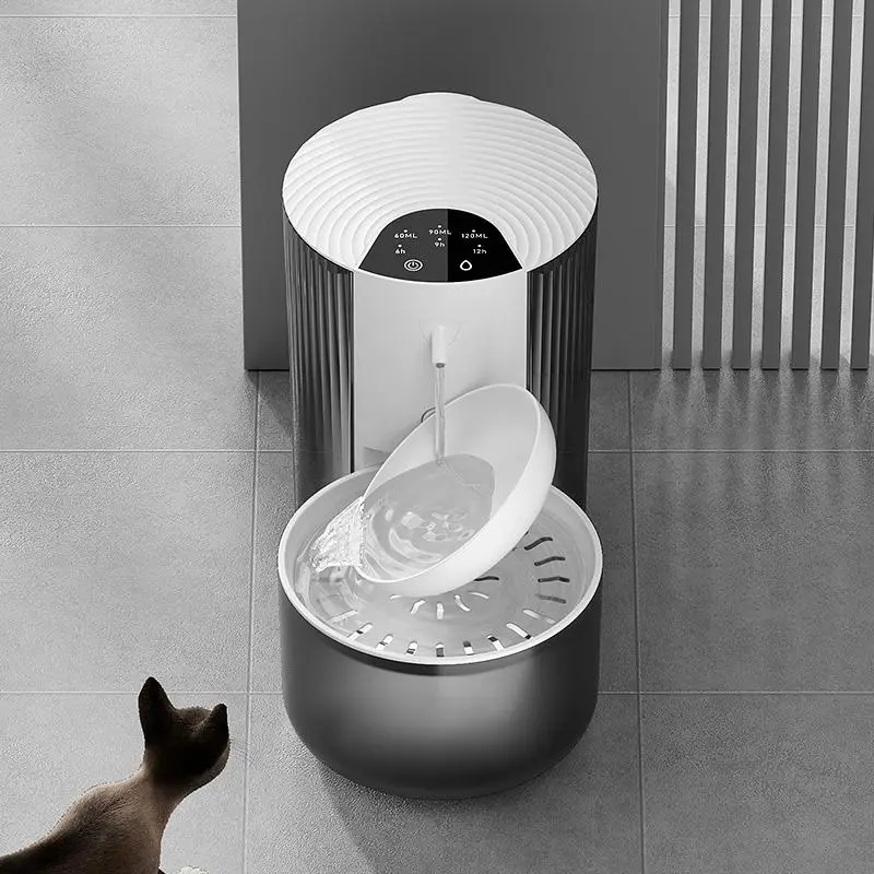 Smart Pet Water Dispenser, 1 Count 3L/101.45oz Large Capacity Pet Water Dispenser, USB Rechargeable Automatic Water Dispenser for Cats and Small Dogs