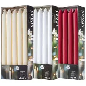 9.5 Inch Ivory Candlesticks, 8 Hour Burn Time, Pack of 10, for Dinner Table, Home Decoration, Holiday Gift Candle Set