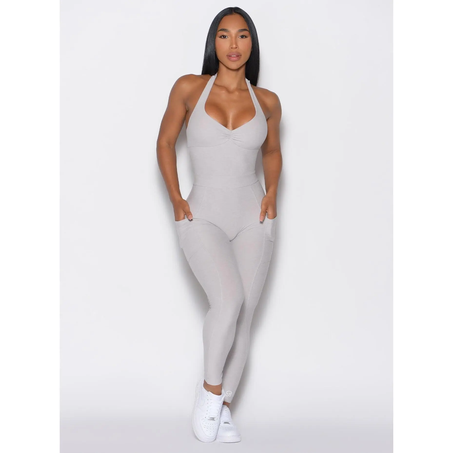 Backless Pocket Bodysuit