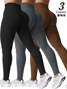 Women's High-Waisted Yoga Pants, Gym & Outdoor Sports Tight-Fit Leggings, Athleisure Fitness Leggings, Breathable Quick-Dry Fabric, Multiple Colors Available