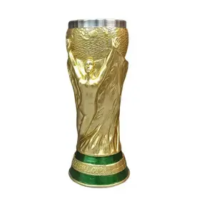 Football Beer Mug, Trophy Shape Drinkware, Perfect for Watching Games, High-Quality Soccer Merchandise & Creative Gift