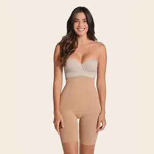Leonisa SmartShape Invisible Extra High-Waisted Shaper Short - Seamless Womenswear Compression, SkinFuse® Fabric, Adjustable Straps, Minimalist Design