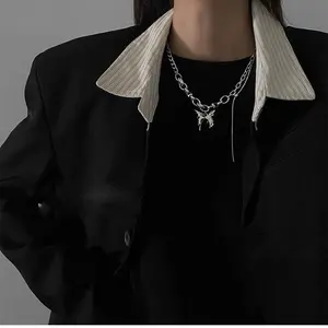 Women's Butterfly Pendant Necklace, Summer 2026 New Design, Unique High-End Personalized Collarbone Chain Accessory