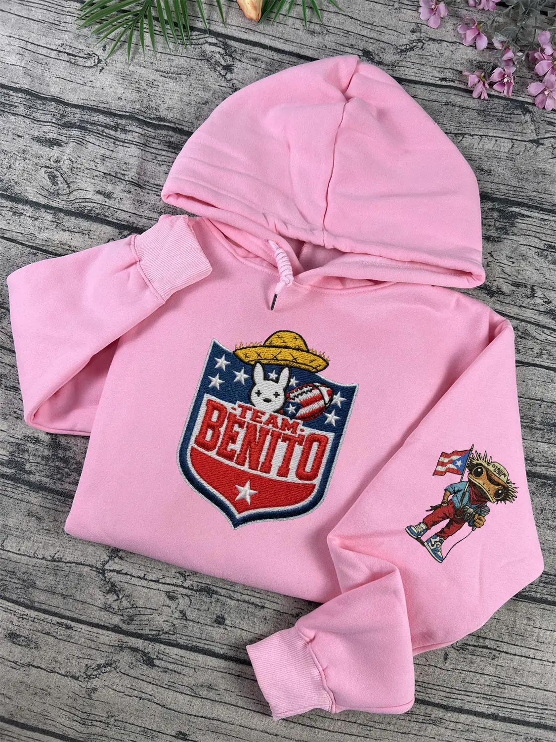 Benito Bowl Embroidered Sweatshirt, Puerto Rico Embroidery Sweatshirt, Unisex Game Day Shirt, Custom Embroidery, Football Hoodie