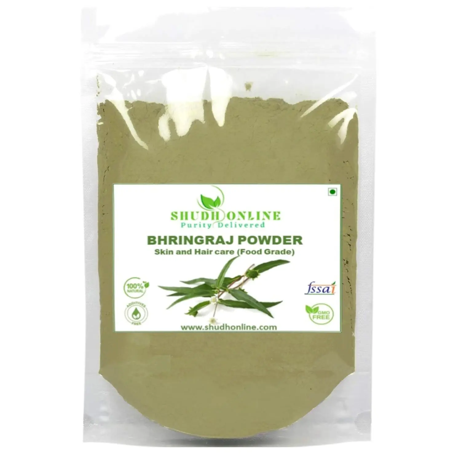 Organic Bhringraj Powder for Hair Growth (3.5 oz - 0.2 lb) Eclipta Alba for Hair Growth - False Daisy Herb Bhringraj - Karisalankanni Eclipta Prostrata (100g)