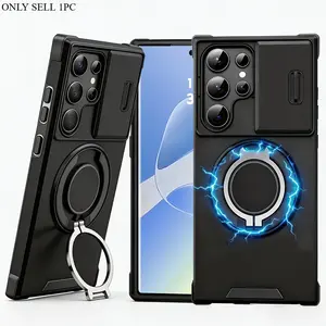 Phone Case - Heavy Anti-Fall Protect Hard Case with Stand for Galaxy S26 Ultra S25 Ultra S25 Fe S24 Ultra