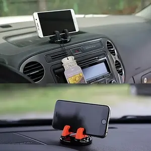 1pc Car phone holder, rotating base, car desktop dashboard, navigation phone, 360 degree silicone center console stand