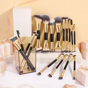 MAANGE Makeup Brush Set – 17 Brushes with Brush Holder, Professional Multifunctional Makeup Brushes Kit for Face & Eye Makeup,Suitable for Powder, Liquid & Cream Foundation, Blush, Contour & Eyeshadow,Beginner-Friendly Beauty Tool Set for Daily Use & Gift