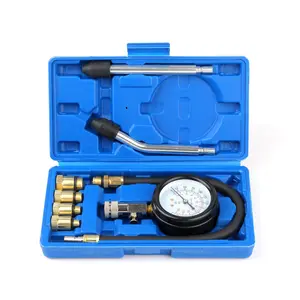 8PCS Compression Tester Kit 0-300 PSI Petrol Gas Engine Cylinder Pressure Gauge Automotive Tool for Motorcycle Car Truck, Automotive Circuit Tester