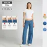Pwest NYC Low-Rise Wide-Leg Jeans — Adjustable Drawstring Waistband/Hem, Relaxed Straight Cut, Decade Jeans, Super Low Rise, Soft Daily Wear-Spring Summer Bottom Trouser,back to school,back to school haul
