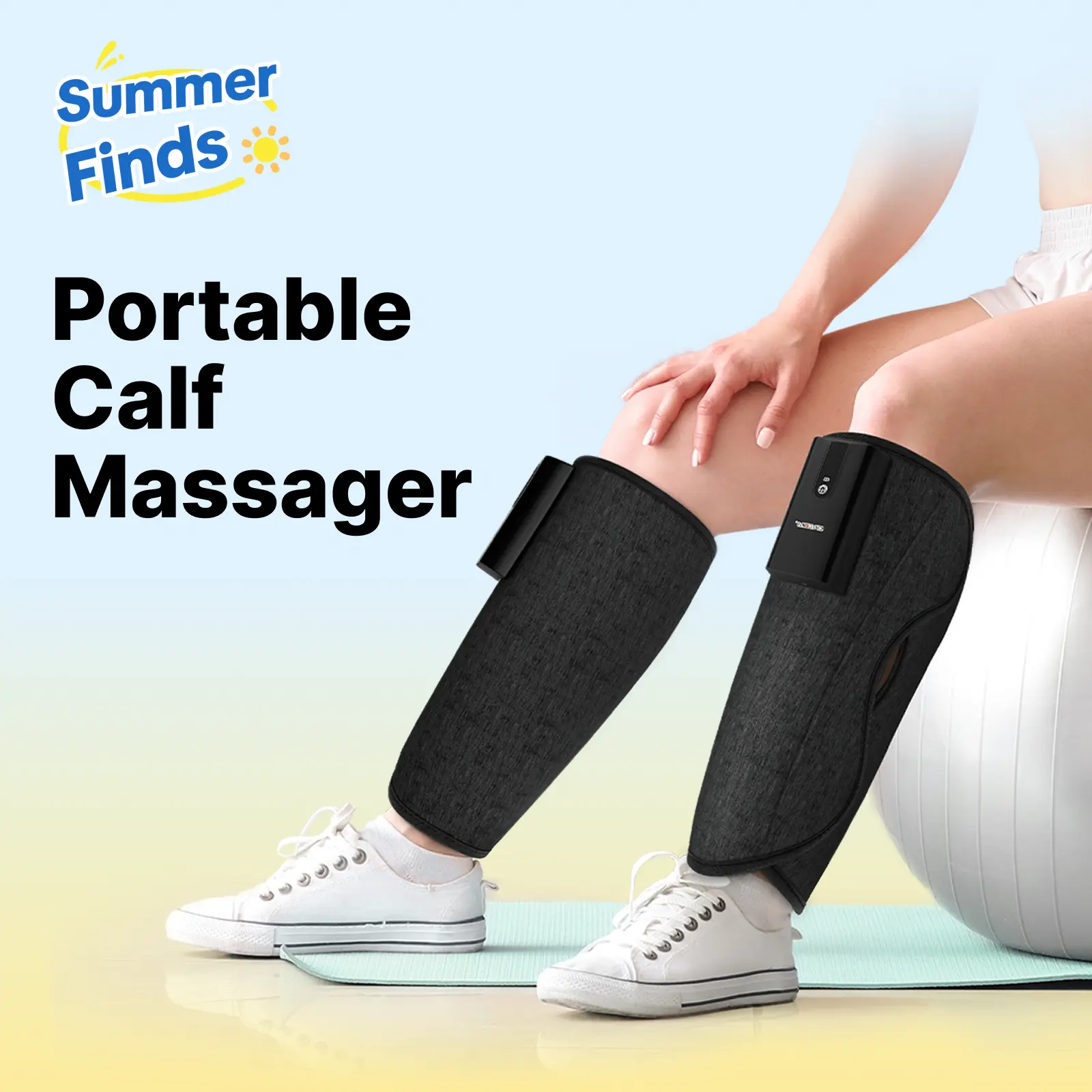 CINCOM Cordless Calf Massager Wireless Leg Compression Massager for Improved Circulation & Muscle Relaxation, Portable Daily Recovery Device Easy to Use Leg Spa Machine