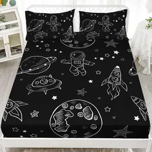 Modern Car Print Bedding Set, Includes Flat Sheet and Pillowcases, Ideal for Bedroom Decor, Comfortable and Stylish Bed Linen