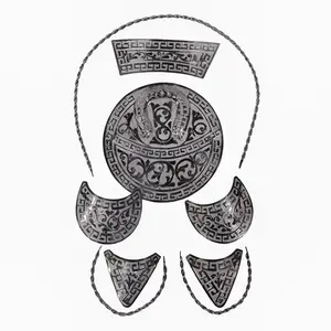 Stainless Steal Charro HorseShoe Saddle Kit Herraje 3D Montura