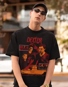 Dexter Bay Harbor Moonlight Fishing Shirt - Dexter Morgan Shirt,Dexter Tshirt,Dexter Morgan T-shirt,Slice Of Life Shirt,Dexter Shirt Cotton Top