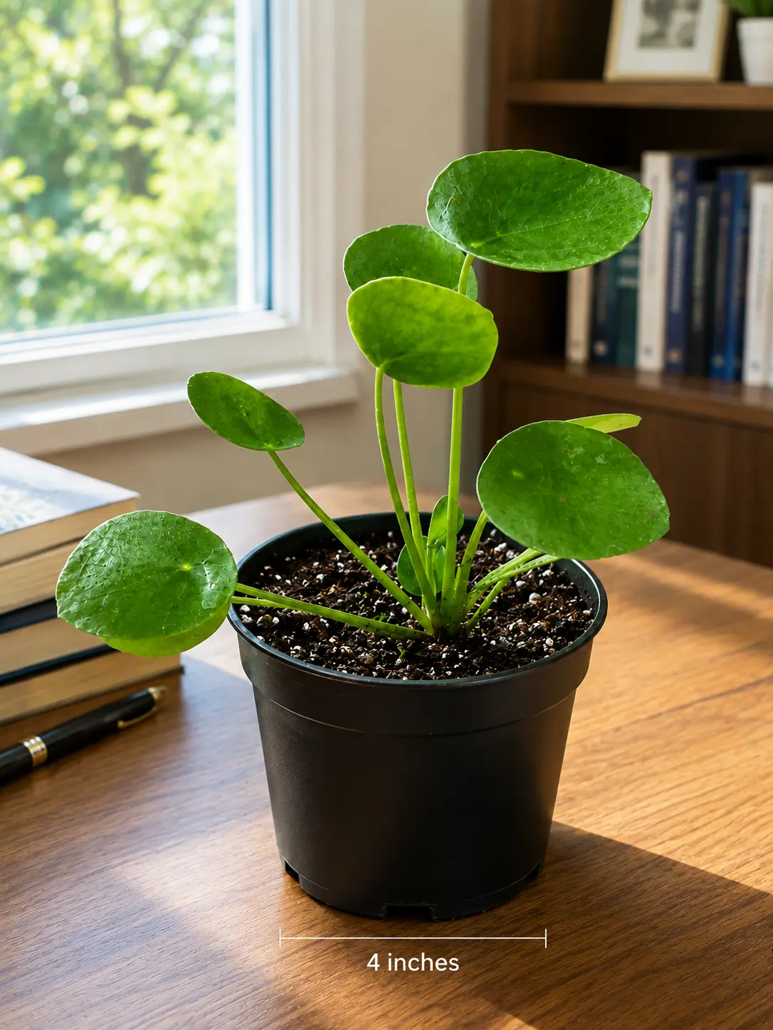 Live Chinese Money Plant Pilea Peperomioides Green 4 Inch Pot Easy Care Pet Friendly Indoor Air Purifying Houseplant