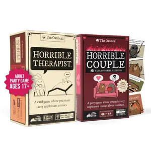 Exploding Kittens The Viral Horrible Game Night Value Bundle for Adults 17+ Includes Horrible Therapist & Horrible Couple Games Perfect for Game Nights and Party Fun