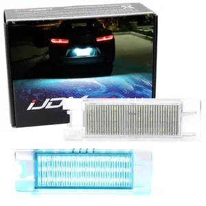 iJDMTOY Ice Blue Full LED License Plate Light Kit For Chevrolet 2014-24 Camaro, 2013-15 Malibu, 2011-15 Volt, 2016-up Cruze, 18-SMD Aqua LED & Can-Bus Error Free