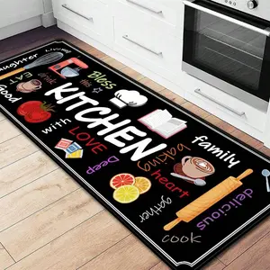 Kitchen Floor Mat, Non-slip Kitchen Rug, Kitchen Area Rug, Kitchen Runner Rug, Rectangle Home, Entrance Door Mat, Long Carpet for Laundry Room, Corridor and Passageway Floor Mat