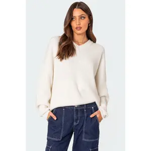 Denny Oversized V Neck Sweater