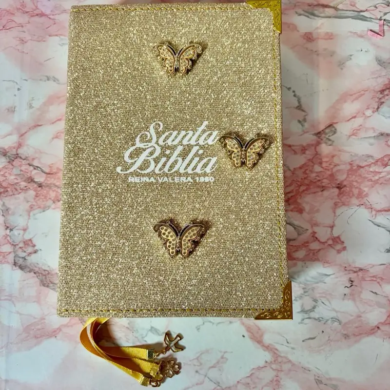 Biblia Brillosa de Mariposas