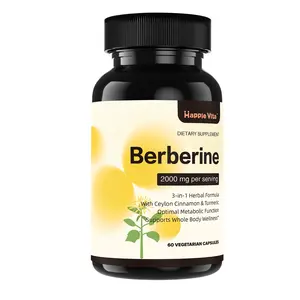 HappieVita Berberine with Ceylon Cinnamon and Turmeric, 60 Capsules
