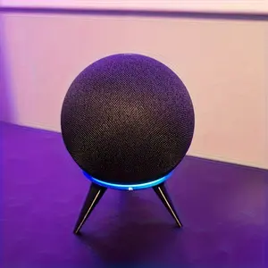 1pc Smart Speaker Echo Dot 4th Generation Stand, Storage and Display Rack, Desktop Decorative Stand, Plastic Material, Black