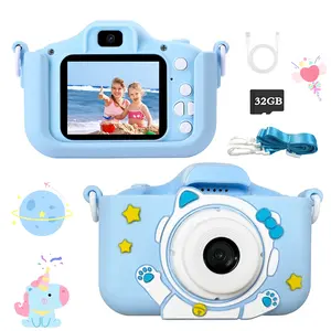 Cute Space Cat Kids Digital Camera, HD Video Recorder, Best Birthday Gift for 3-12 Year Old Boys and Girls, Christmas Birthday Gift for Kids, Children Portable Digital Print Camera Toy, Halloween Gift, Easter Gift