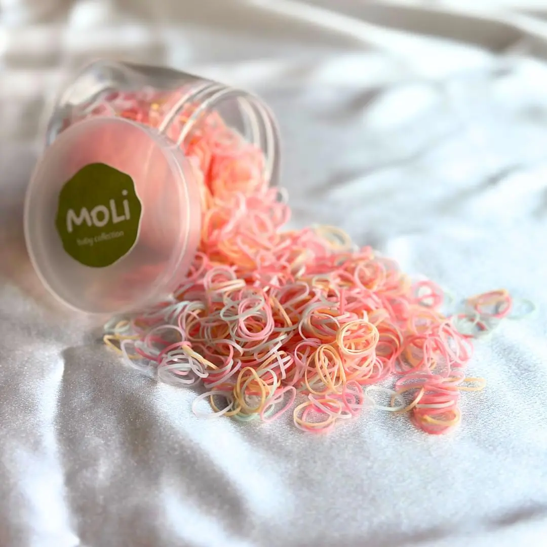 Gentle Hair Elastics/Ties Mini Thin Soft Rubber Bands for Super Thin Fine Hair Small Mini Hair Ties 1500pcs