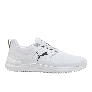 PUMA Mens Ignite Elevate 2 Wide Golf Sneakers Shoes - White