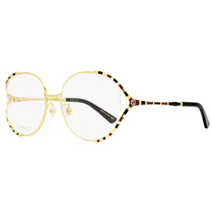 Gucci Oval Eyeglasses GG0596OA 003 Gold/Black 58mm 0596