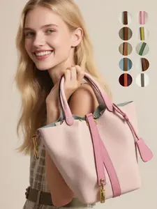 Women's Fashionable Colorblock Bag, Casual Versatile Handbag for Daily Used, Trendy High-quality Daily Commuting Bag, Girl Fashionable Bag